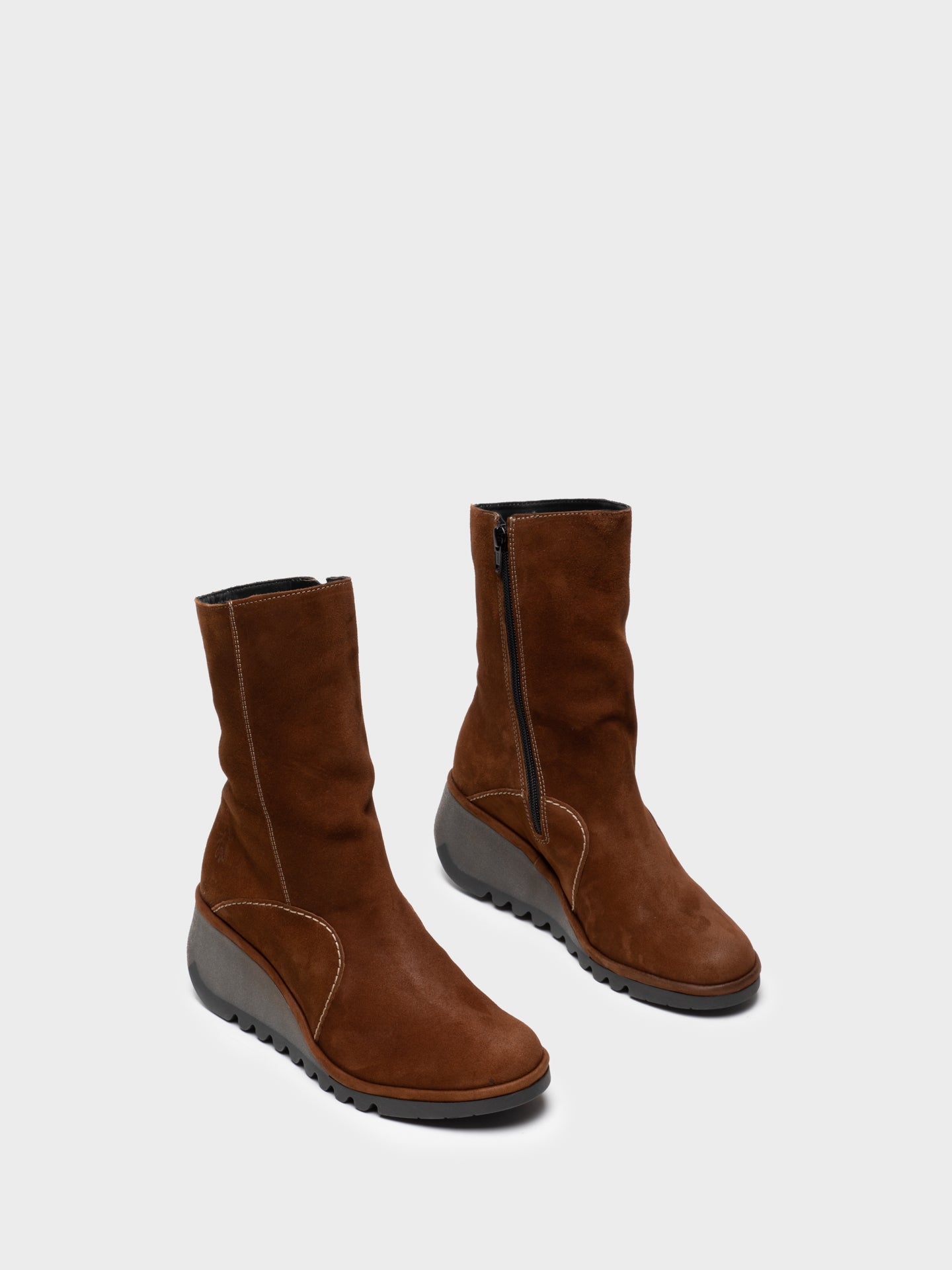 Fly London Botins com Fecho em Castanho Chocolate